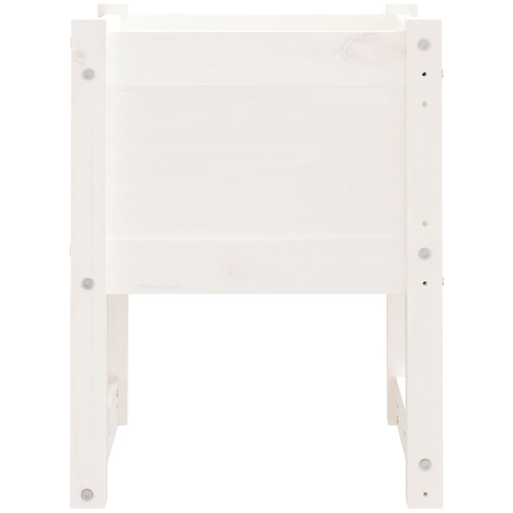 vidaXL White Solid Pine Wood Garden Planter 40 x 40 x 52.5cm 2 Pack Image 4