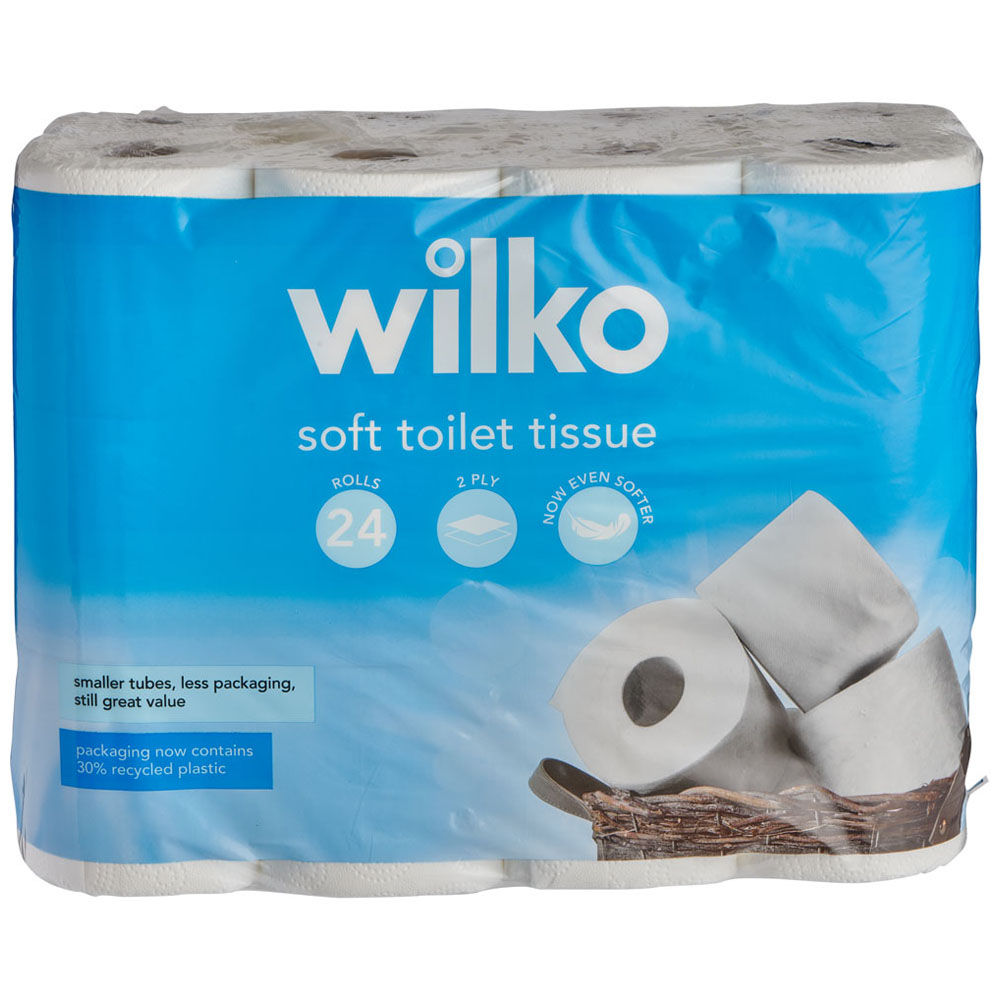 Wilko Soft Toilet Tissue 24 Rolls 2 Ply     Image 1