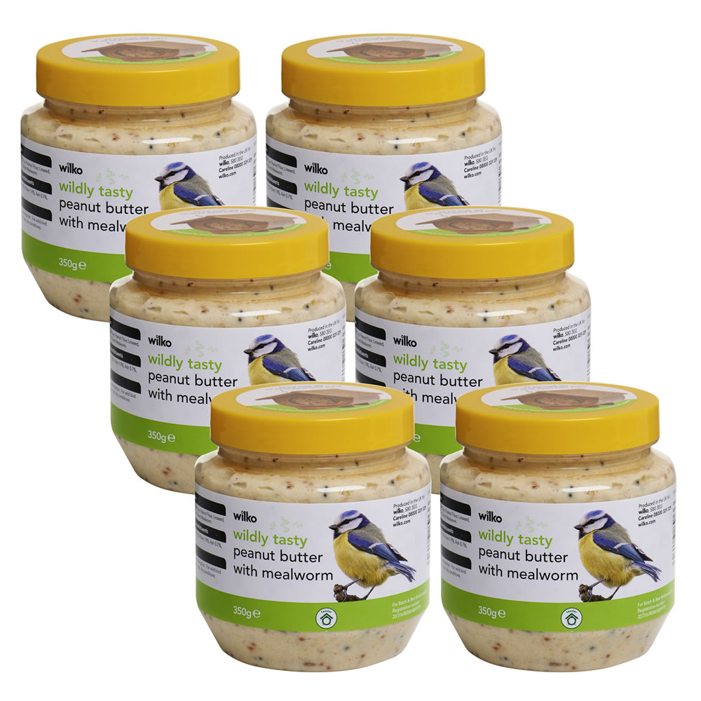 6 Pack Wilko Bird Butter with Peanut/Mealworm Image