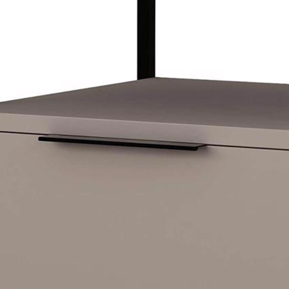 FWStyle Pal Single Drawer Single Shelf Mocha Grey Bedside Table Image 3