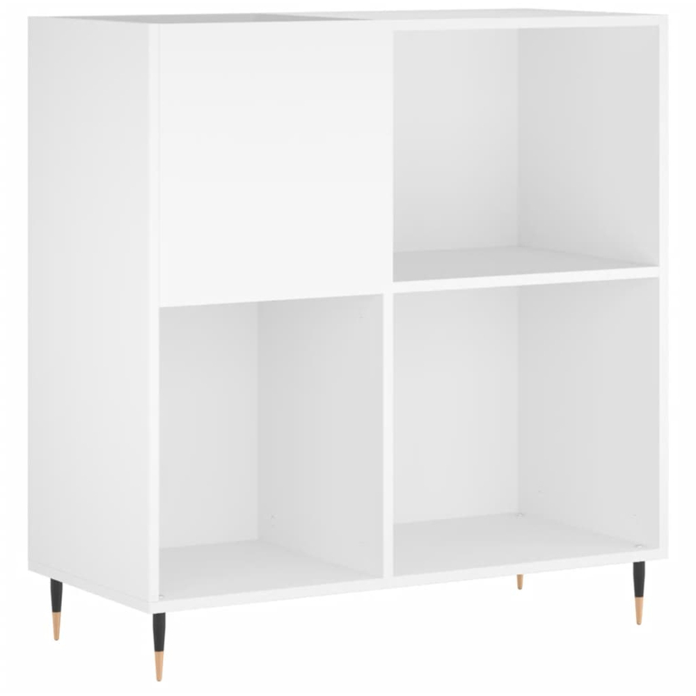 vidaXL 3 Shelf White Record Cabinet Image 2