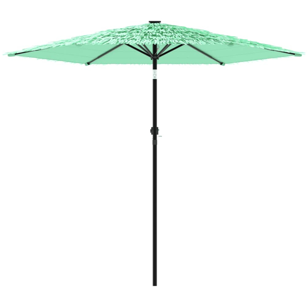 vidaXL Green Straw Top Garden Parasol with Steel Pole 2.2m Image 3
