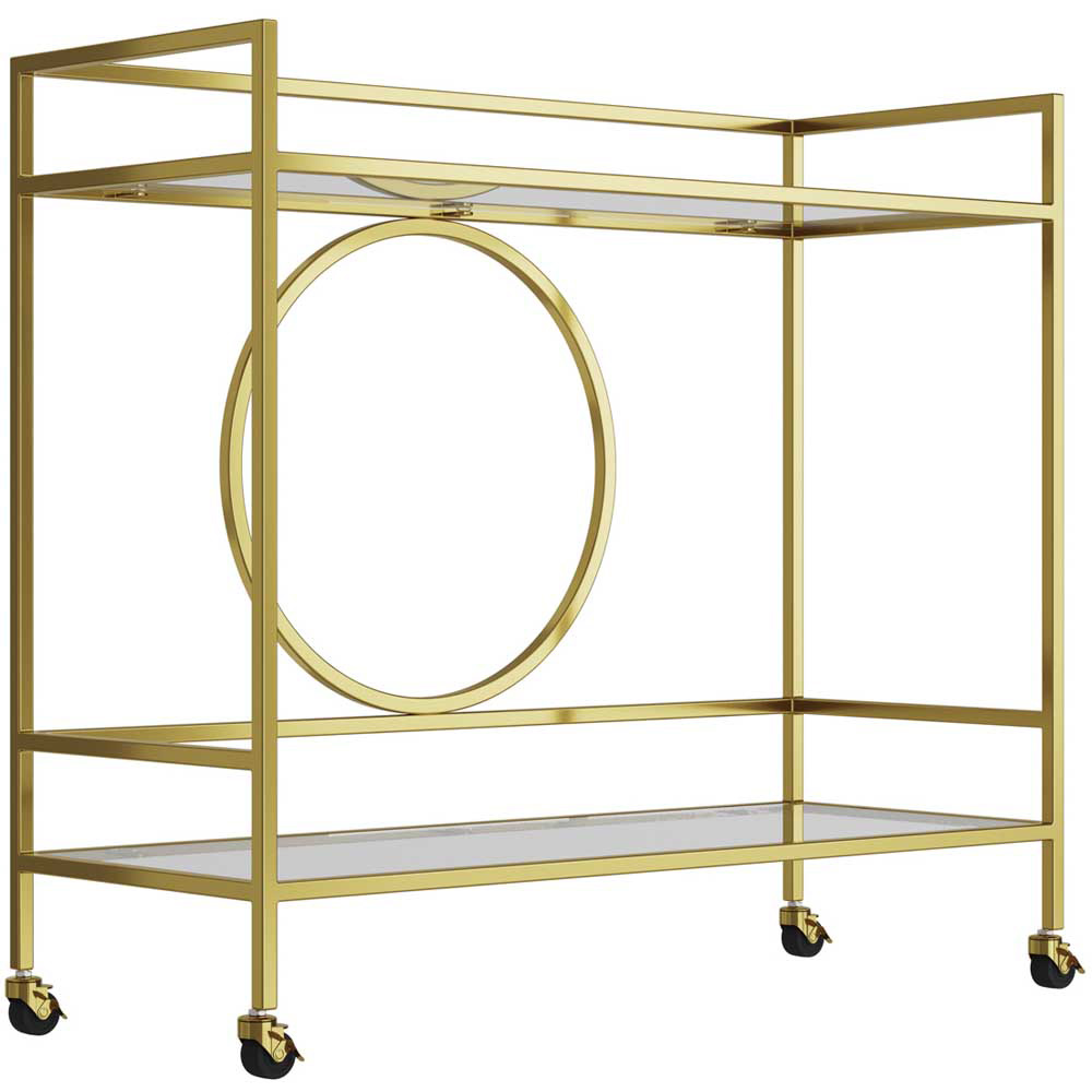 LPD Furniture Gatsby Gold Effect Drinks Trolley Image 1