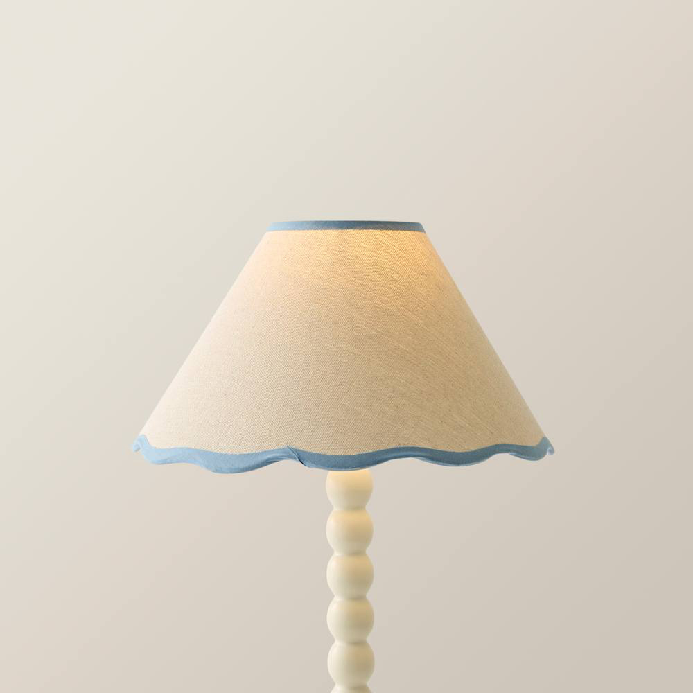 ValueLights Florie Scallop Blue Trim Small Shade Image 3