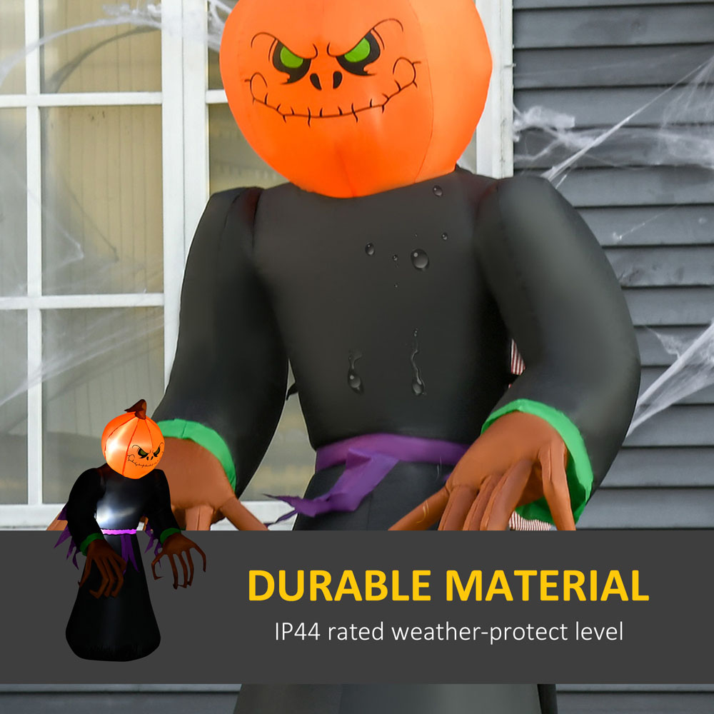 HOMCOM Halloween Inflatable Pumpkin Man 7ft Image 6