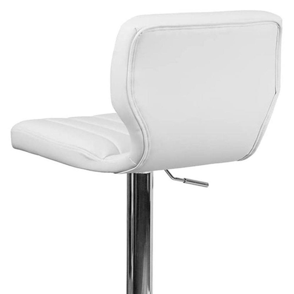 FWStyle Set of 2 White Faux Leather Bar Stool Image 5