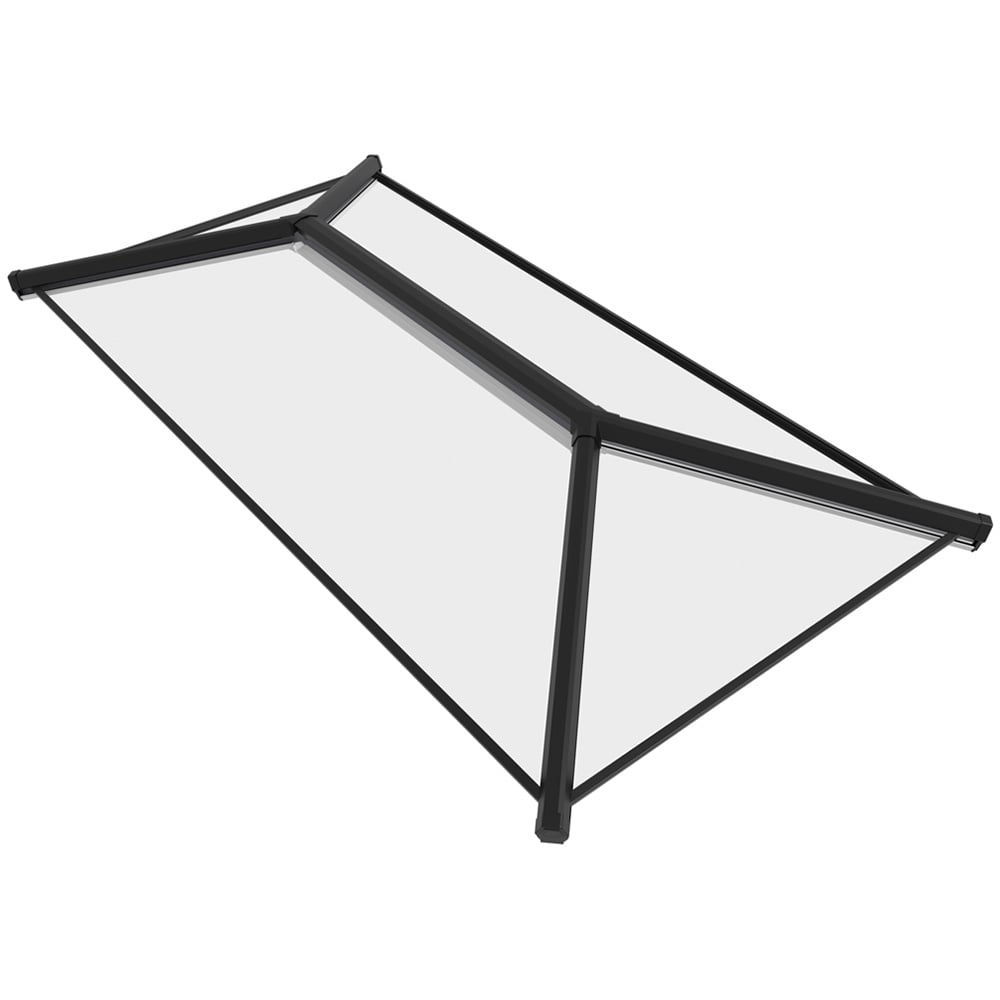 Crystal Aluminium  Skylight Roof Black Ext White Int 3000mmx1500mm Image 1