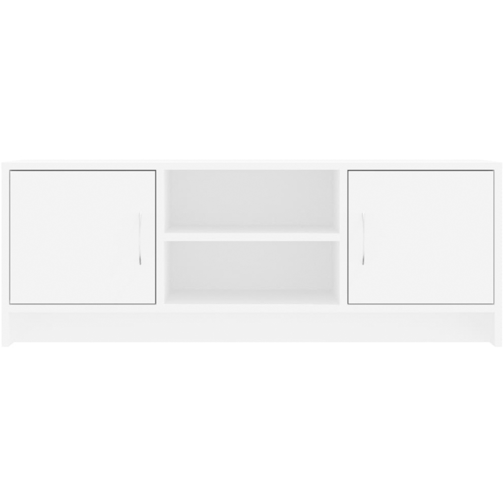 vidaXL 2 Door 2 Shelf White Large TV Cabinet Image 5