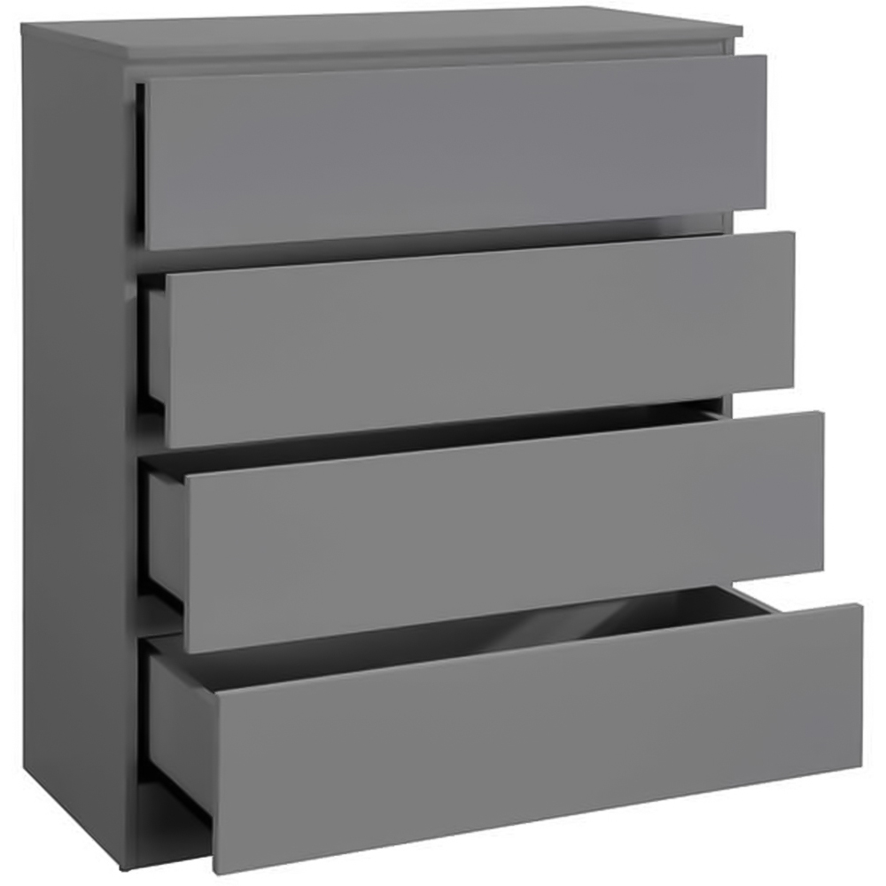 Oslo 4 Drawer Grey Chest of Drawers Image 4
