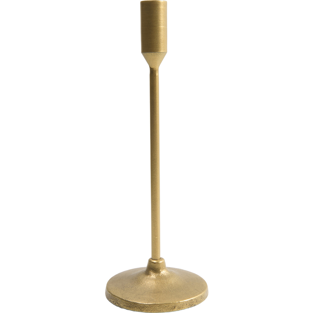 Set of 3 Taper Candle Holders Gold Image 5
