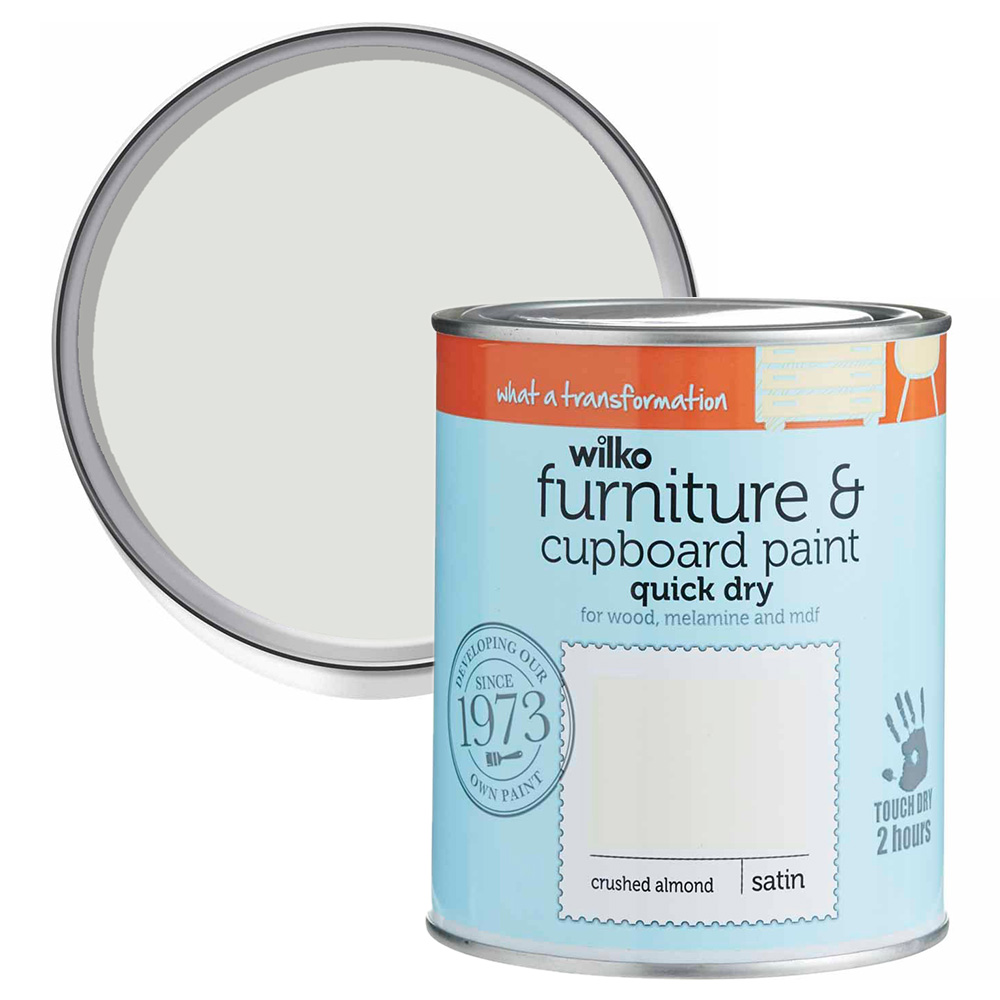Wilko Quick Dry Almond Furniture Paint 750ml Image 1