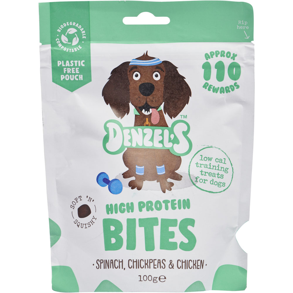 Denzel's High Protein Bites Dog Treats 100g Image 1