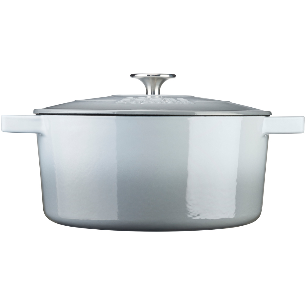 Cooks Professional 26cm Grey Cast Iron Casserole Dish with Lid Image 4