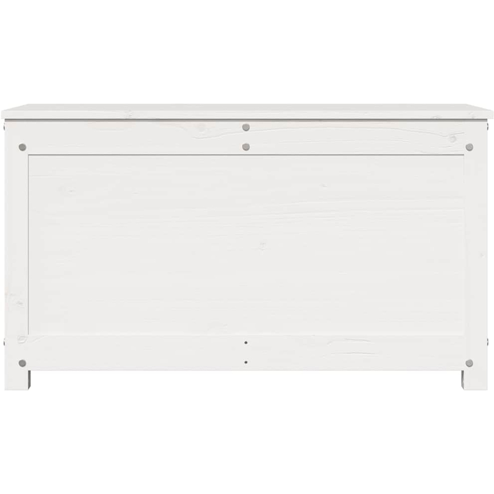 vidaXL White Solid Pine Wood Storage Box with Lid 80 x 40 x 45.5cm Image 4