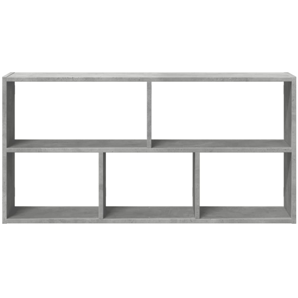 vidaXL 5 Shelf Concrete Grey Floating Wall Shelf Image 3