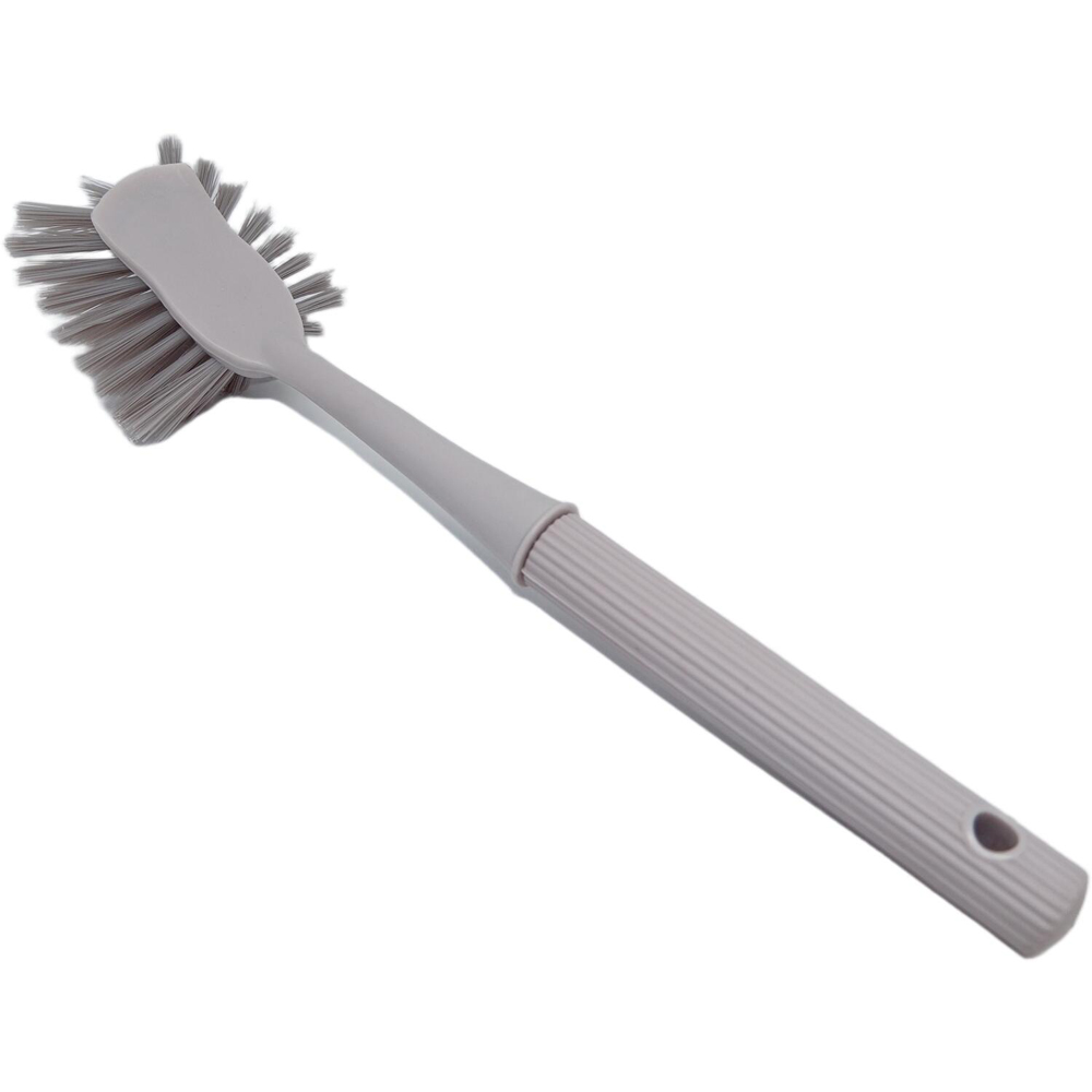 Ribbed Wide Head Dish Brush Grey Image 2