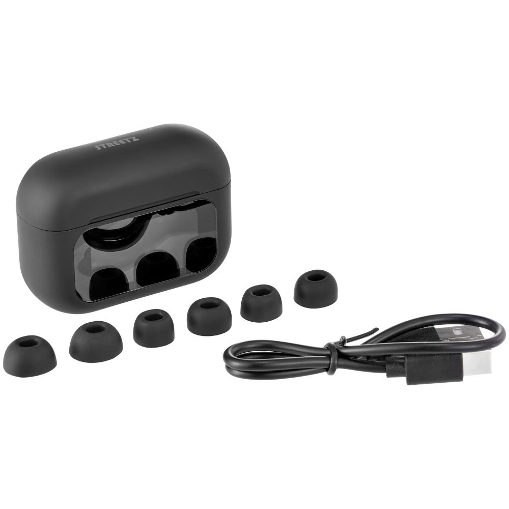 Streetz T600 ANC Black True Wireless Earbuds with LCD Screen Image 5
