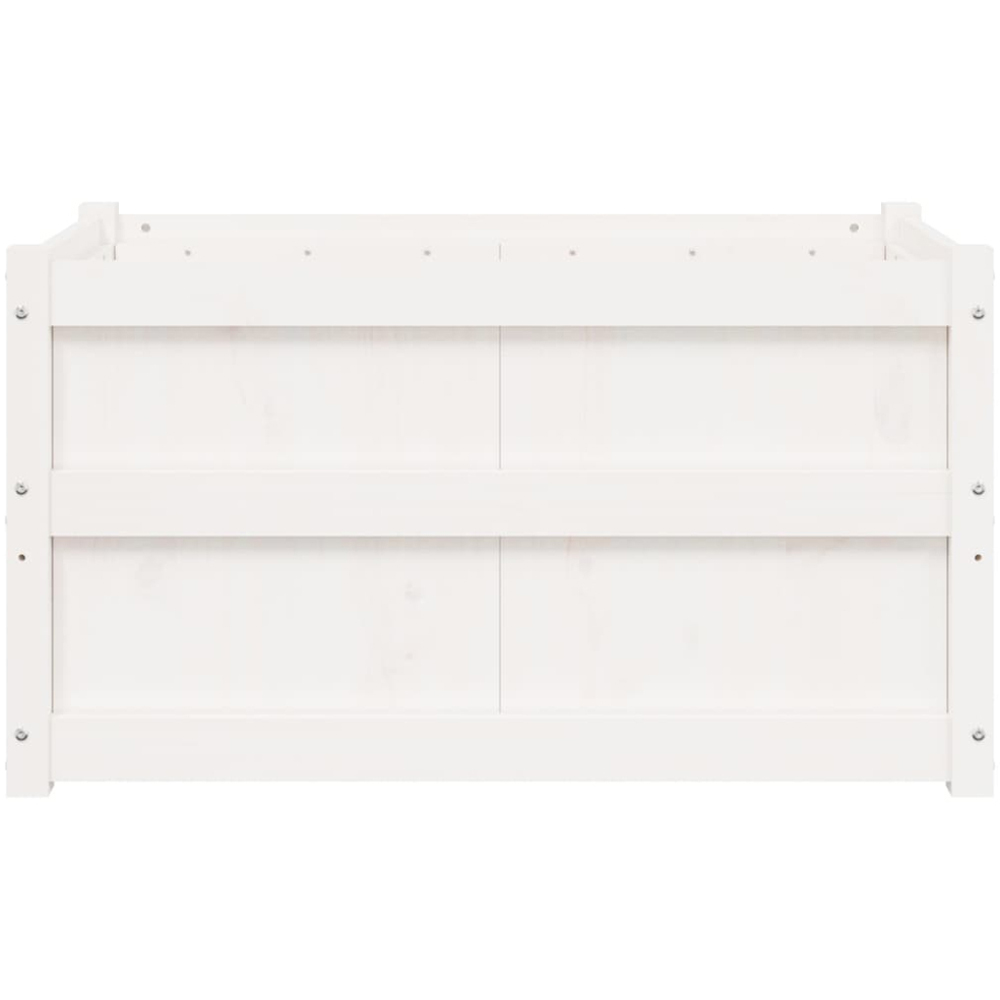 vidaXL White Solid Pine Garden Planter 90 x 50 x 50cm Image 4