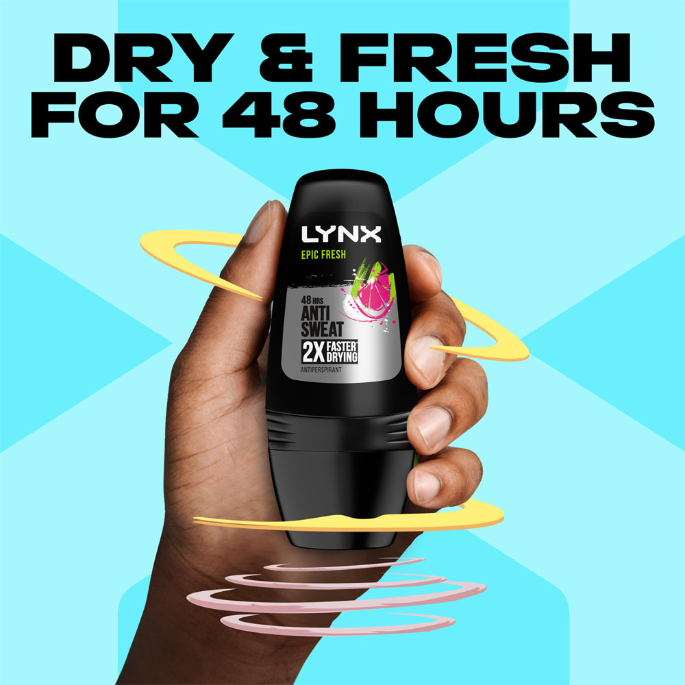 Lynx Epic Fresh Deodorant Roll On For Men 50ml Image 5