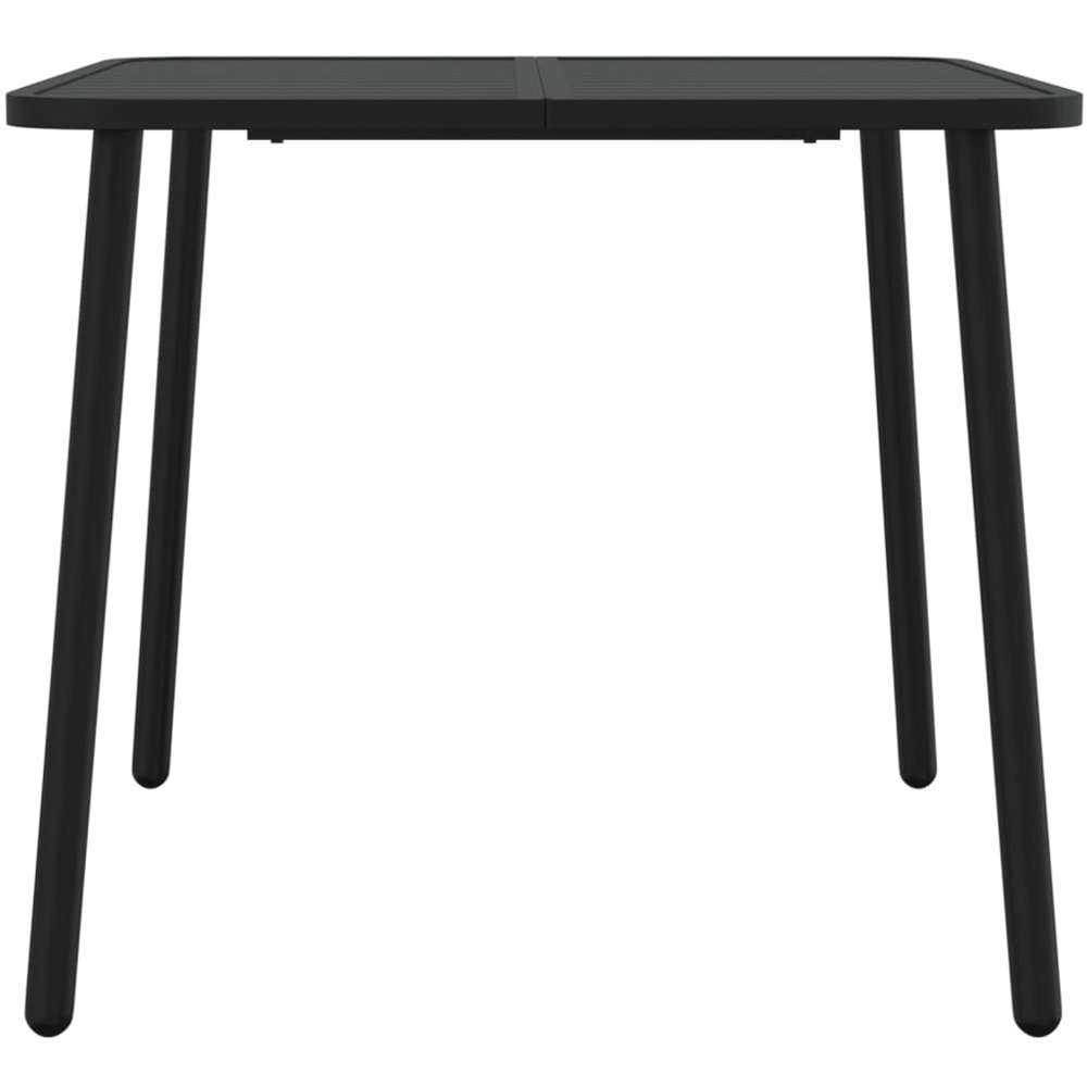 vidaXL 2 Seater Anthracite Steel Slatted Garden Table Image 3