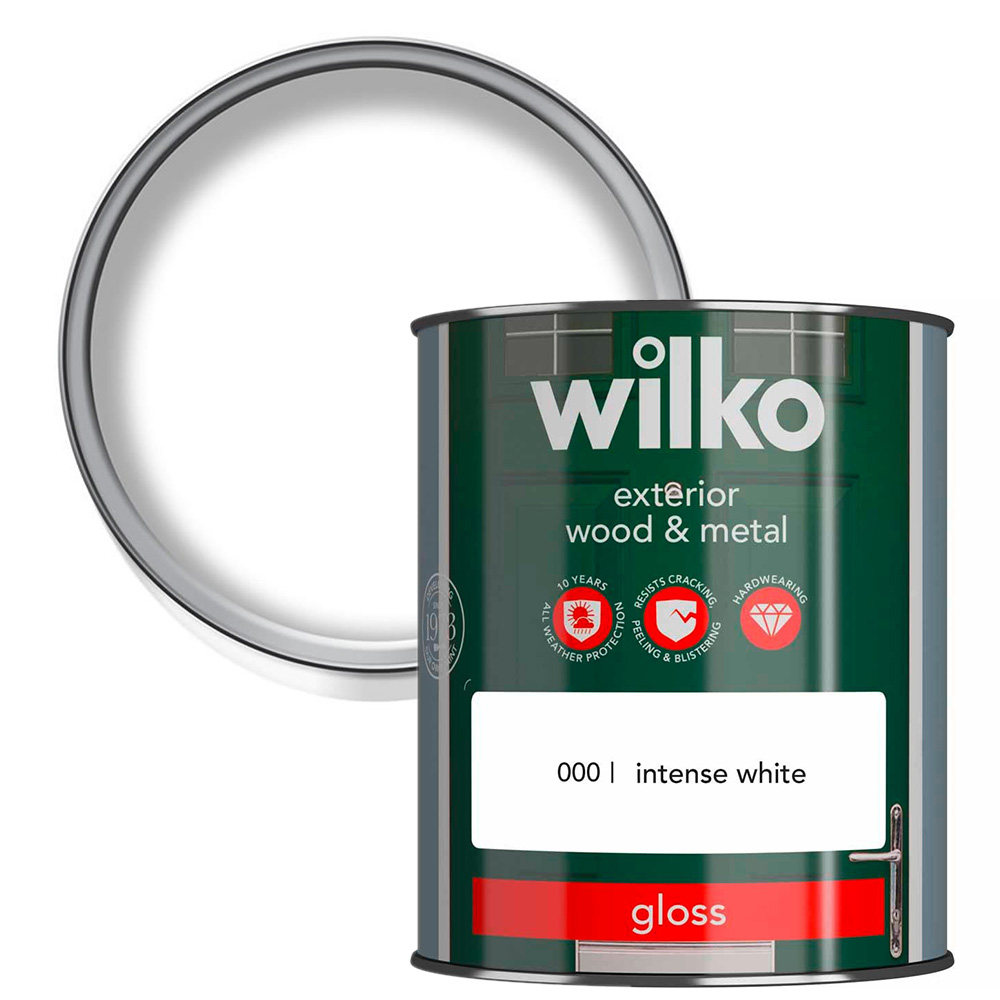 Wilko Wood and Metal Pure Brilliant White Gloss Paint 750ml Image 1