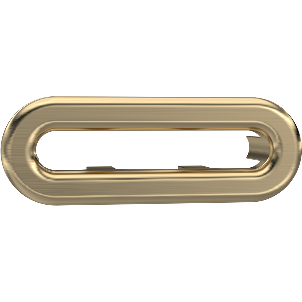 nuie Brushed Brass Oval Overflow Cover Image 1