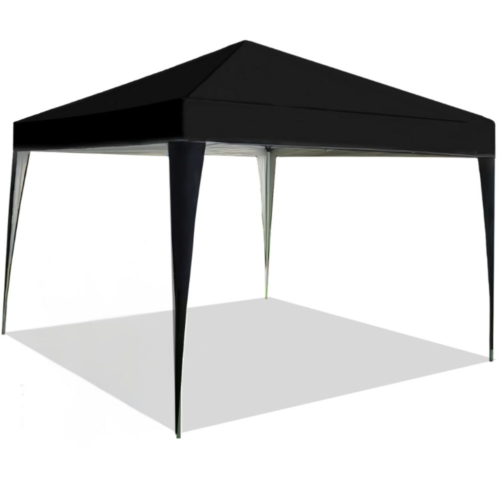Home Source 2 x 2m Black Easy Up Garden Outdoor Gazebo with Bag Image 2