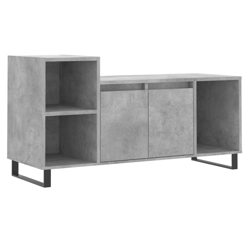 vidaXL 2 Door 3 Shelf Concrete Grey TV Cabinet Image 2
