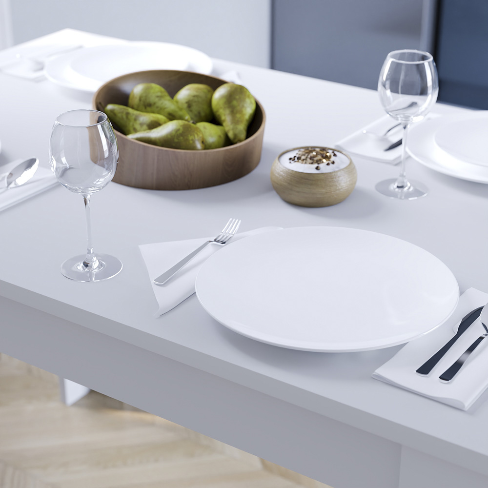 Vida Designs Medina 4 Seater Dining Table White Image 3