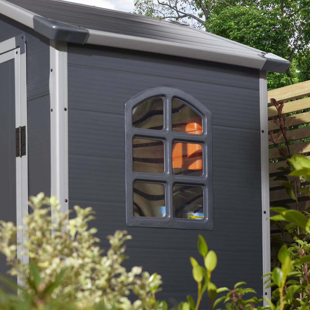 Airevale 4X3 Plastic Shed - Dark Grey Image 4
