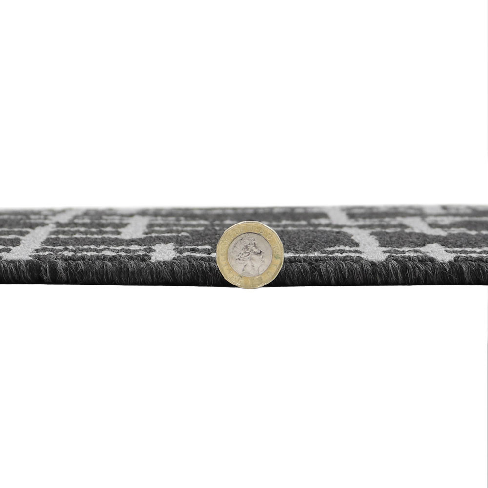 JVL Vector Black Indoor Machine Washable Doormat 40 x 70cm Image 6