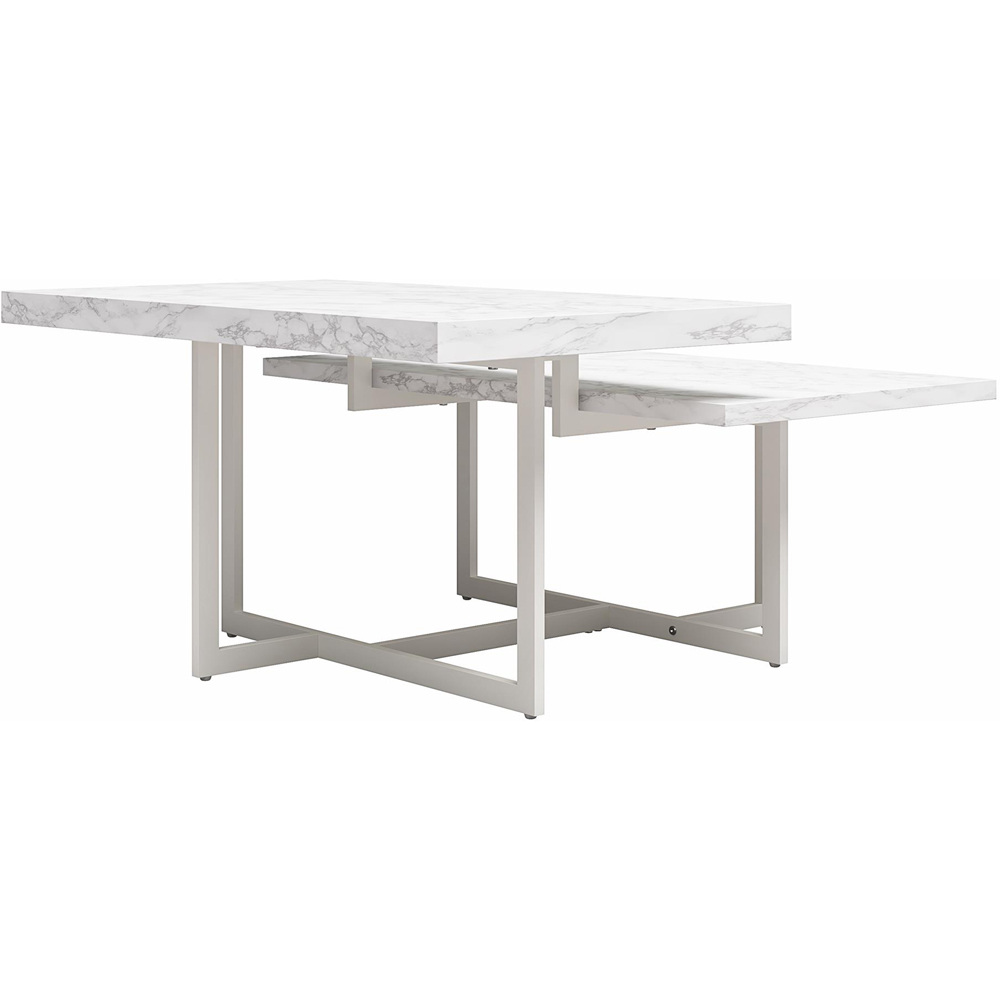 Dorel Home Brielle White Faux Marble Coffee Table Image 6