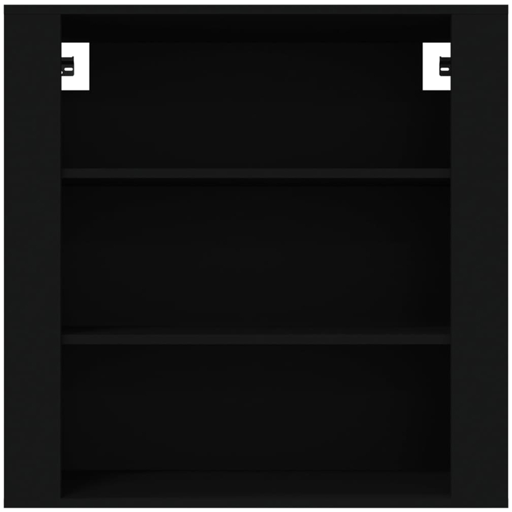 vidaXL 3 Open Shelf Black Wall Mounted Cabinet Image 4