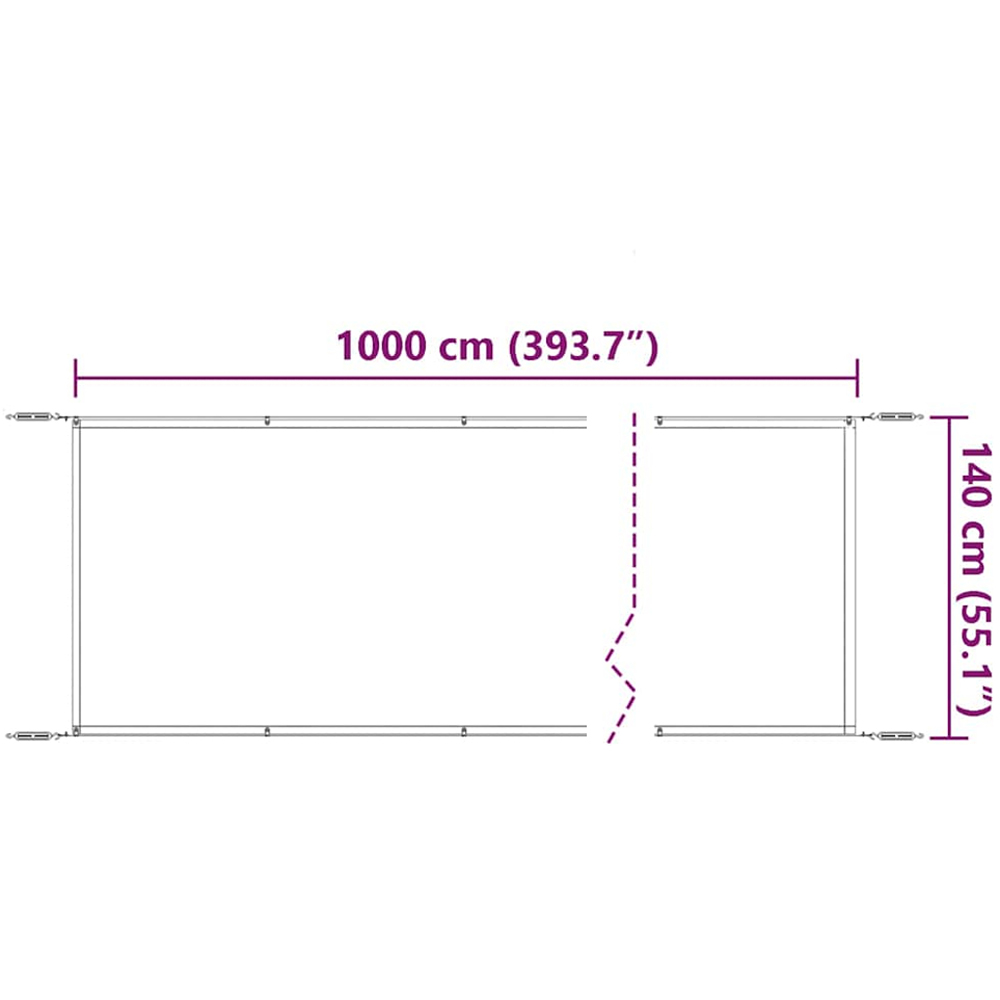 vidaXL Beige Oxford Fabric Vertical Awning 1.4 x 10m Image 6