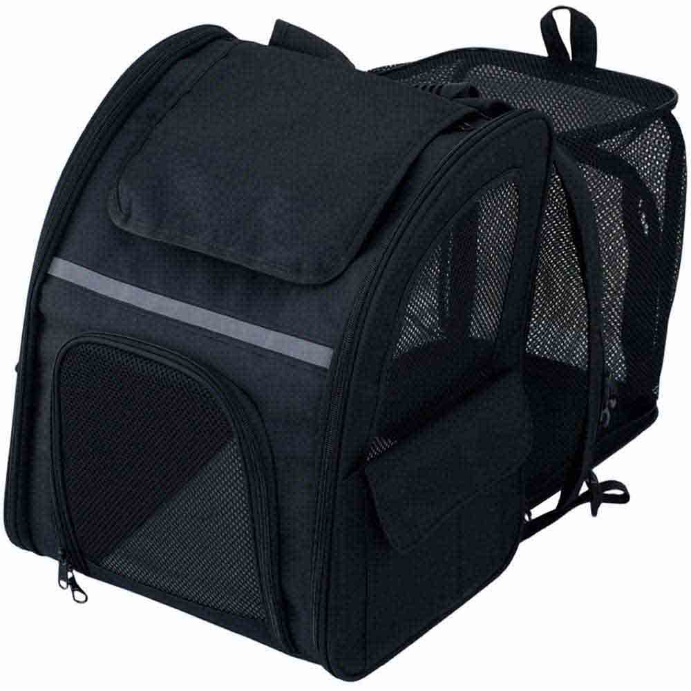H&O Direct 43 x 33 x 62cm Black Mesh Expandable Pet Carrier Backpack Image 2