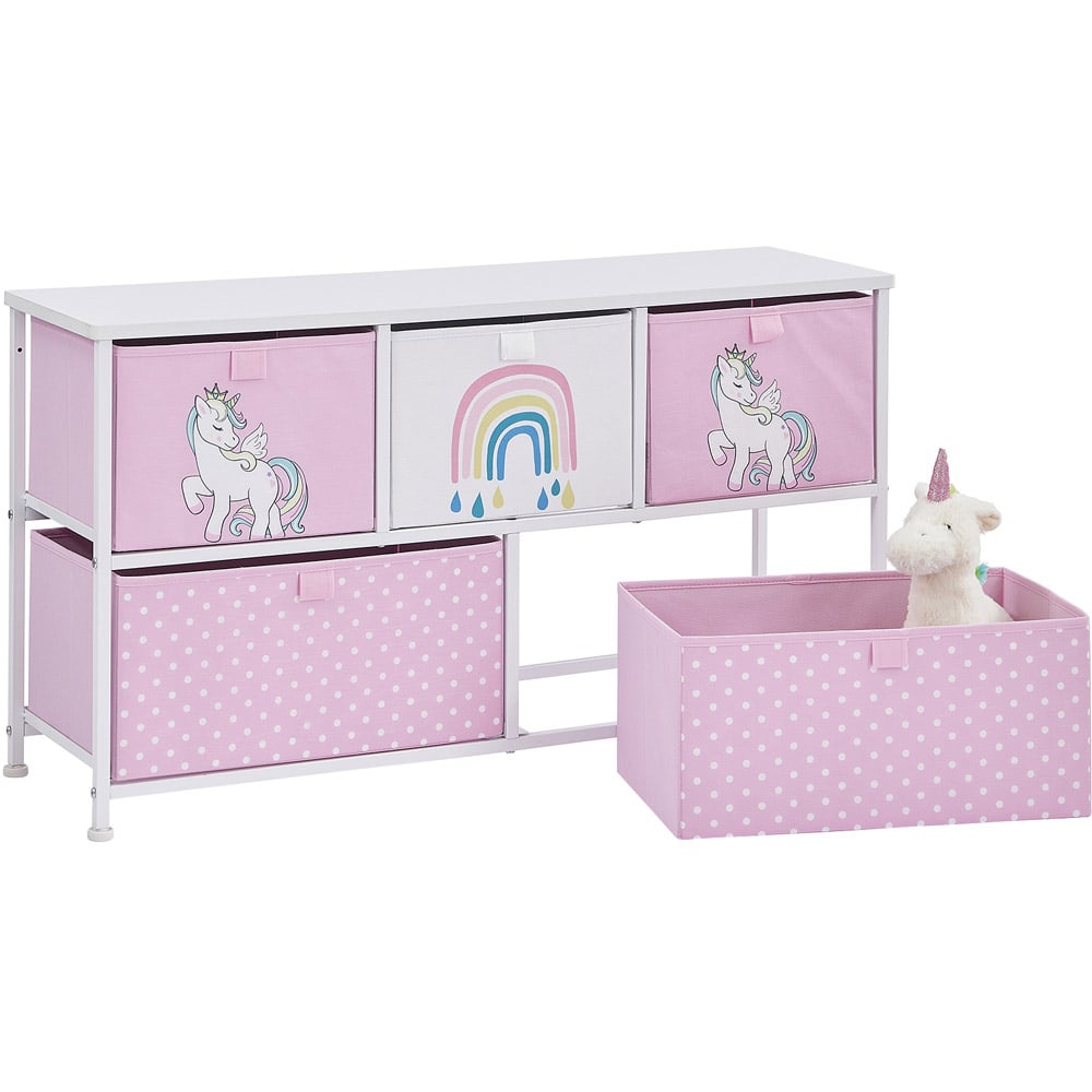 Liberty House Toys 5 Drawer Unicorn Kids Storage Chest Image 4