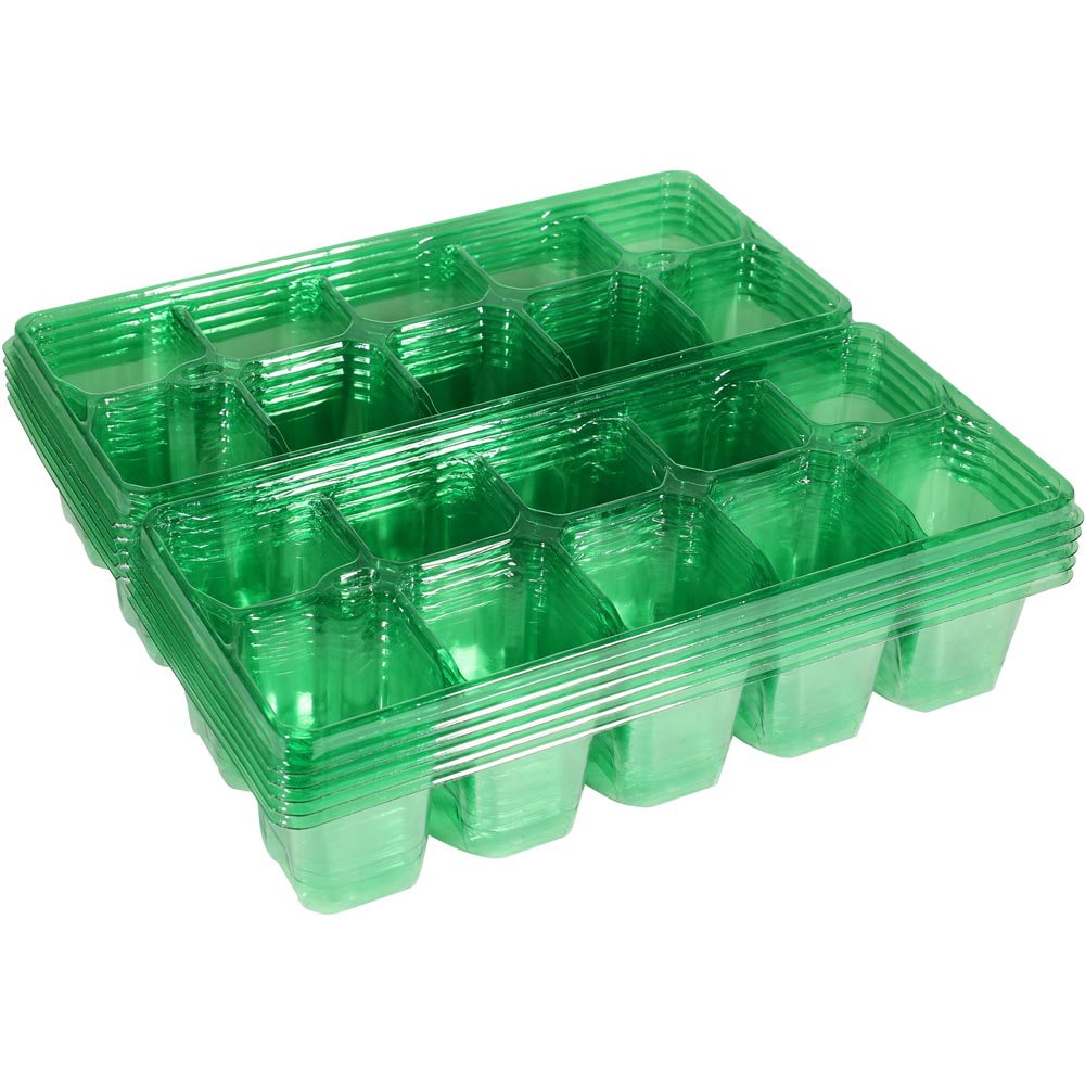 Wilko Green PET Seed Tray 2 x 10 Inserts 5 Pack Image 2