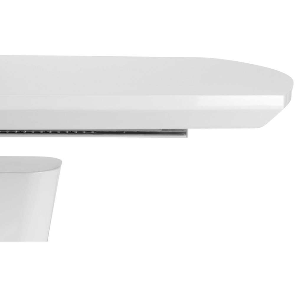 Julian Bowen Como 6 Seater White High Gloss Table with Brown Luxe Chairs Image 9