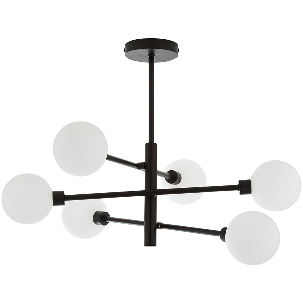 Inlight Sola 6 Light Semi Flush Brass Ceiling Light Image 1