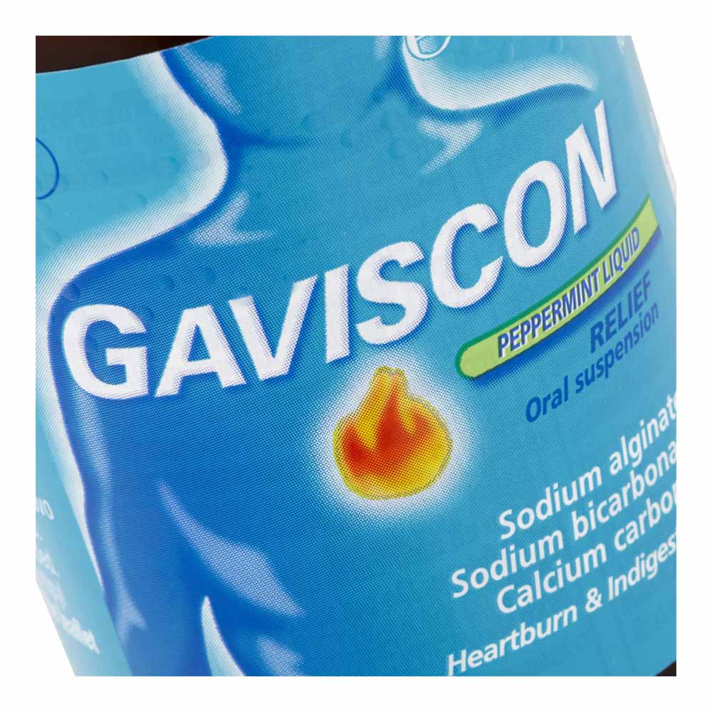 Gaviscon Peppermint Heartburn and Indigestion Liquid 300ml Image 2