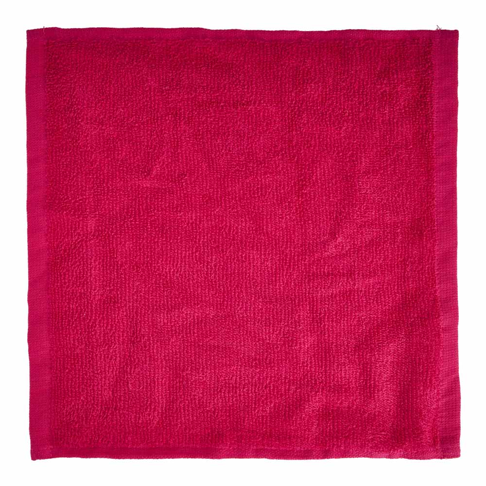 Wilko Hot Pink Face Cloth Image 2