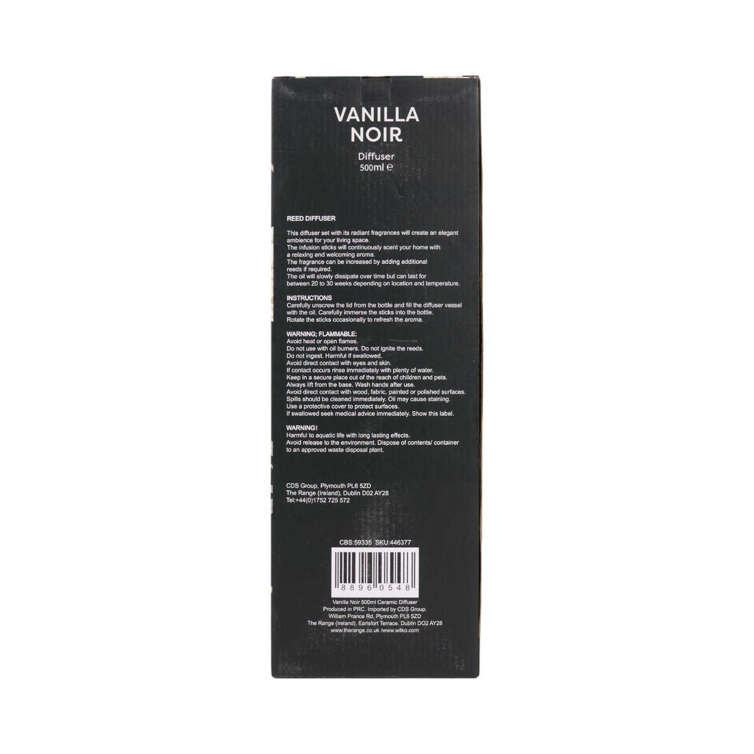 Vanilla Noir Ceramic Diffuser Image 3