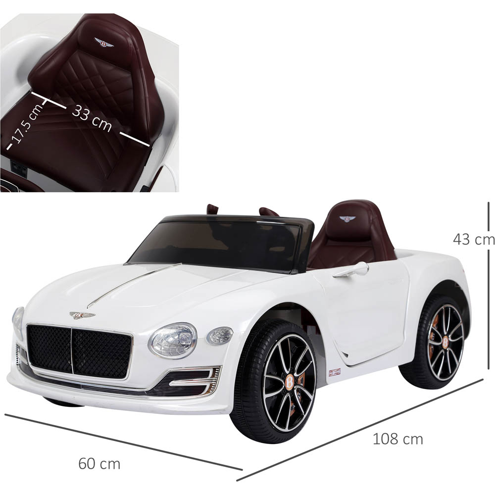 Tommy Toys Bentley Style Kids Ride On Electric Car White 6V Image 6