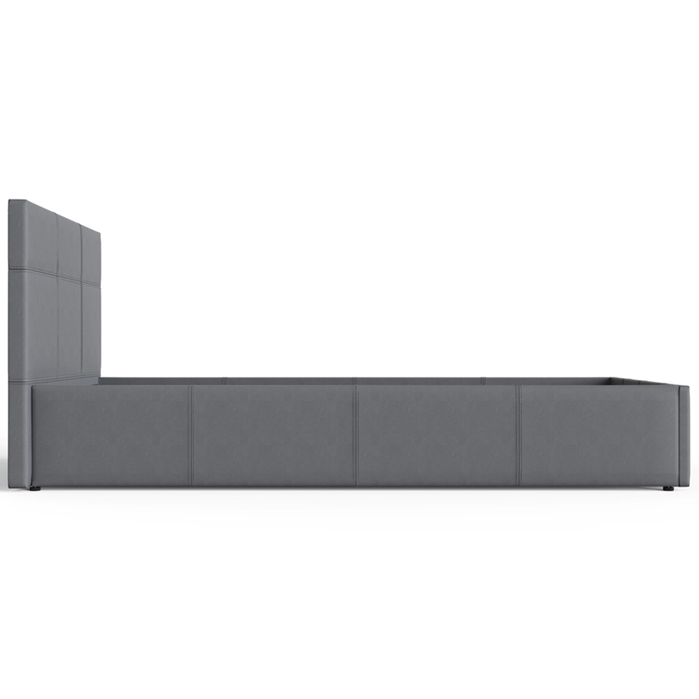 GFW Single Grey Faux Leather End Lift Ottoman Bed with Bonnell Mattress Image 6
