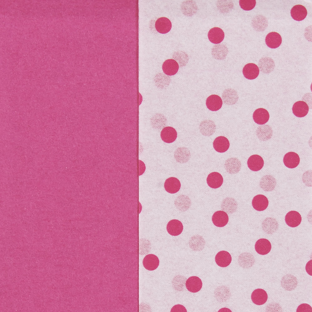 Wilko Pink and Polka Dot Tissue Pack Image