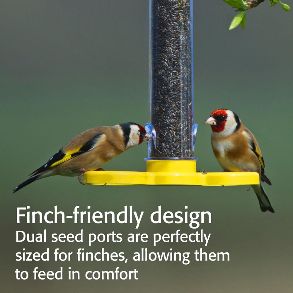 Happy Beaks Jacobi Jayne Goldfinch Finder 2 Port Hanging Bird Niger Seed Feeder Image 3