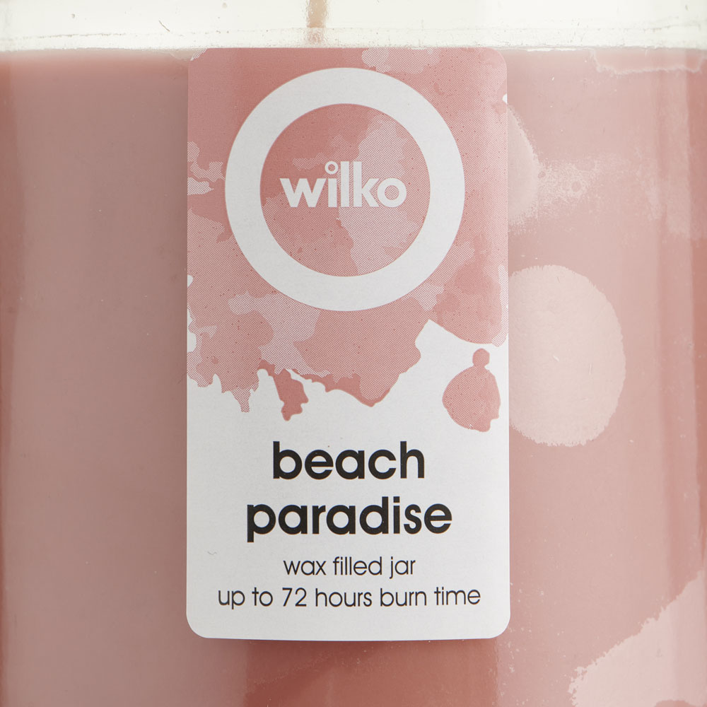 Wilko Beach Paradise Scented Jar Candle Image 3