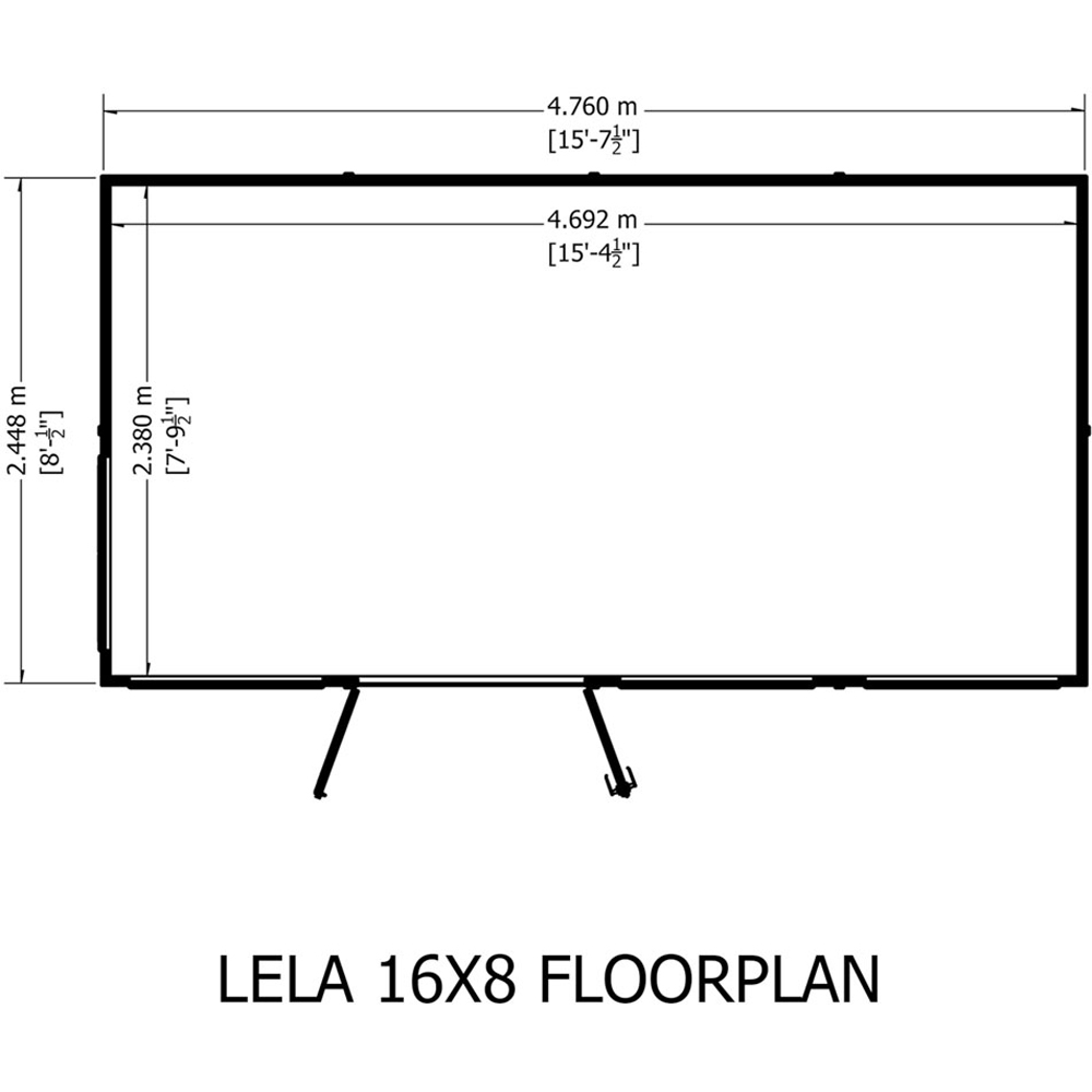 Shire Lela 16 x 8ft Double Door Summerhouse Image 7