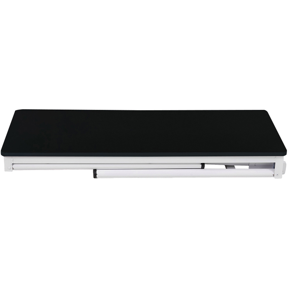 Living and Home Single Shelf Metal Frame Foldable Laptop Desk Black 100cm Image 6