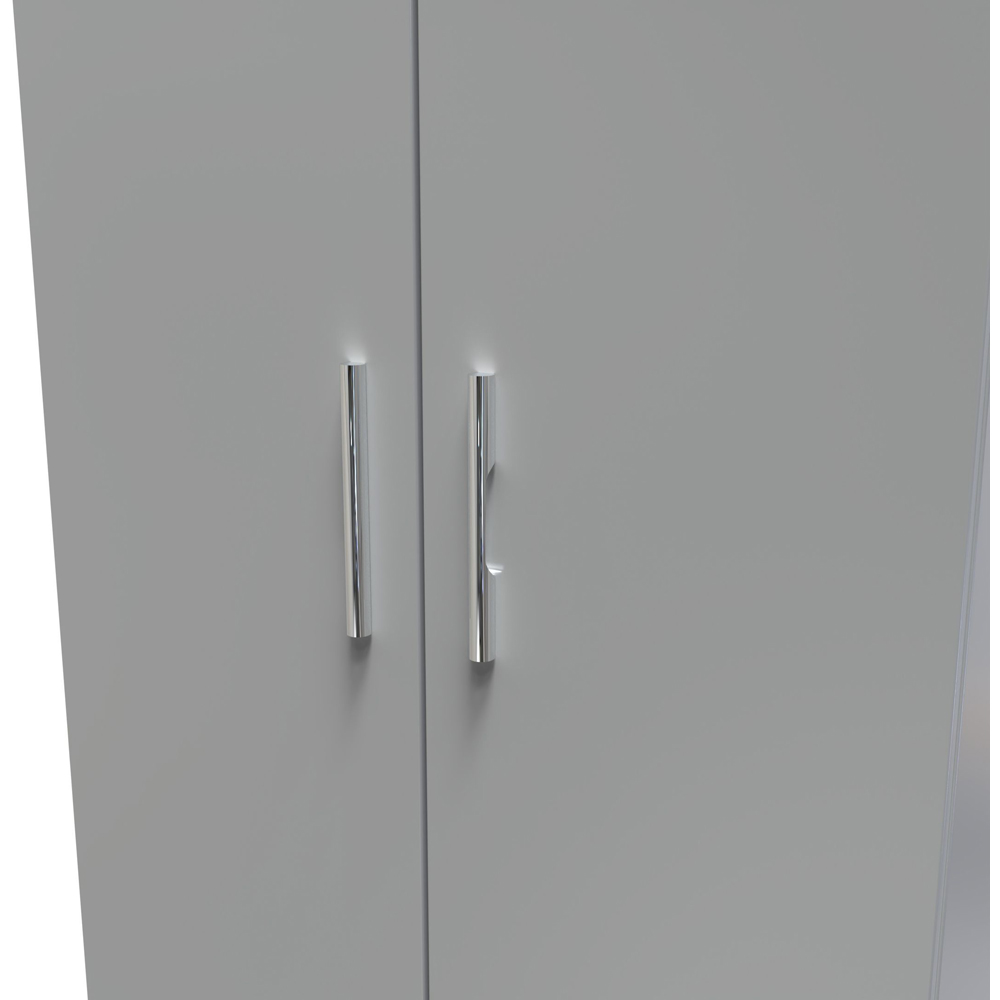 Crowndale Contrast 2 Door Dusk Grey Midi Wardrobe Ready Assembled Image 4
